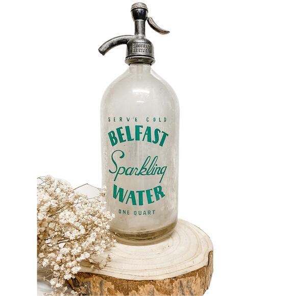 Vintage 1930s Belfast Sparkling Water Seltzer Bottle 1QT San Francisco - Picture 1 of 6